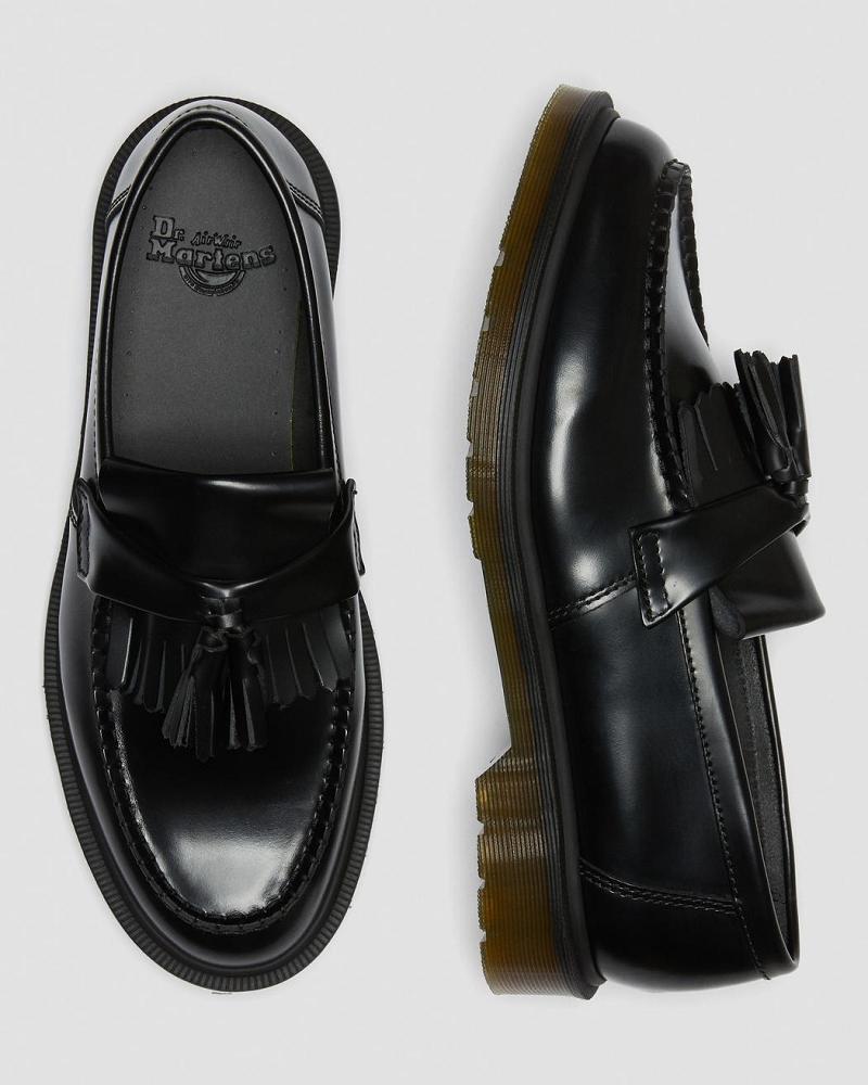 Dr Martens Adrian Smooth Leren Tassle Loafers Oxford Schoenen Heren Zwart | NL 201ZUT